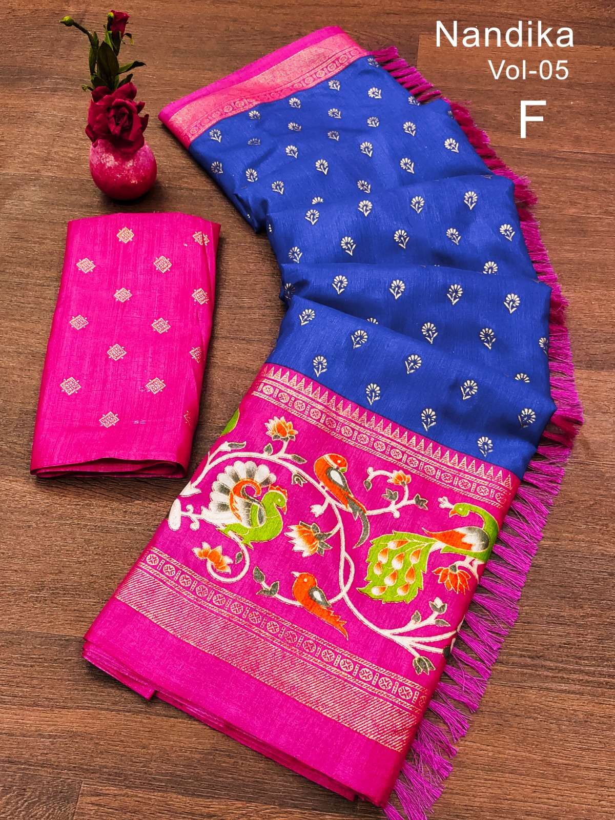 Traditional Function Special Dola silk with Kalamkari Printe...