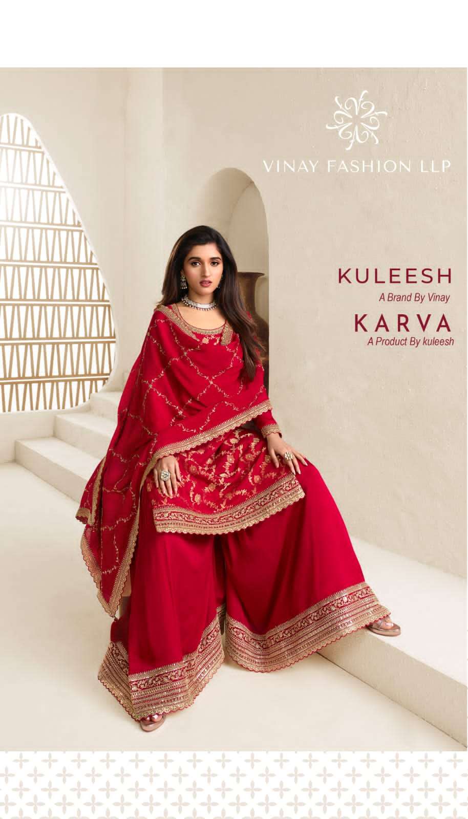Vinay Fashion Kukeesh Karva Chinon Jacquard With Embroidery ...