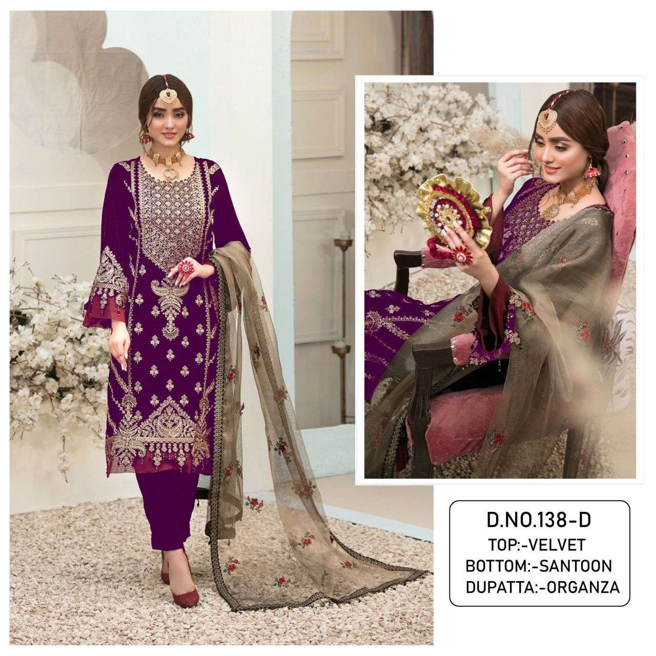 Winter Special Velvet with Embroidery work Pakistani salwar ...