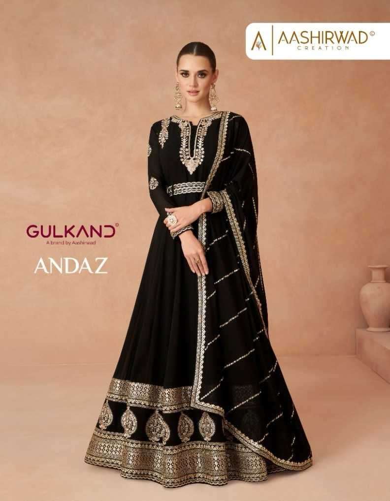 Aashirwad Creation Andaaz Georgette with fancy Long Gown Sty...
