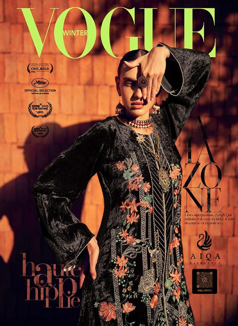 Aiqa Winter Vogue Velvet With Fancy Pakistani salwar kameez ...
