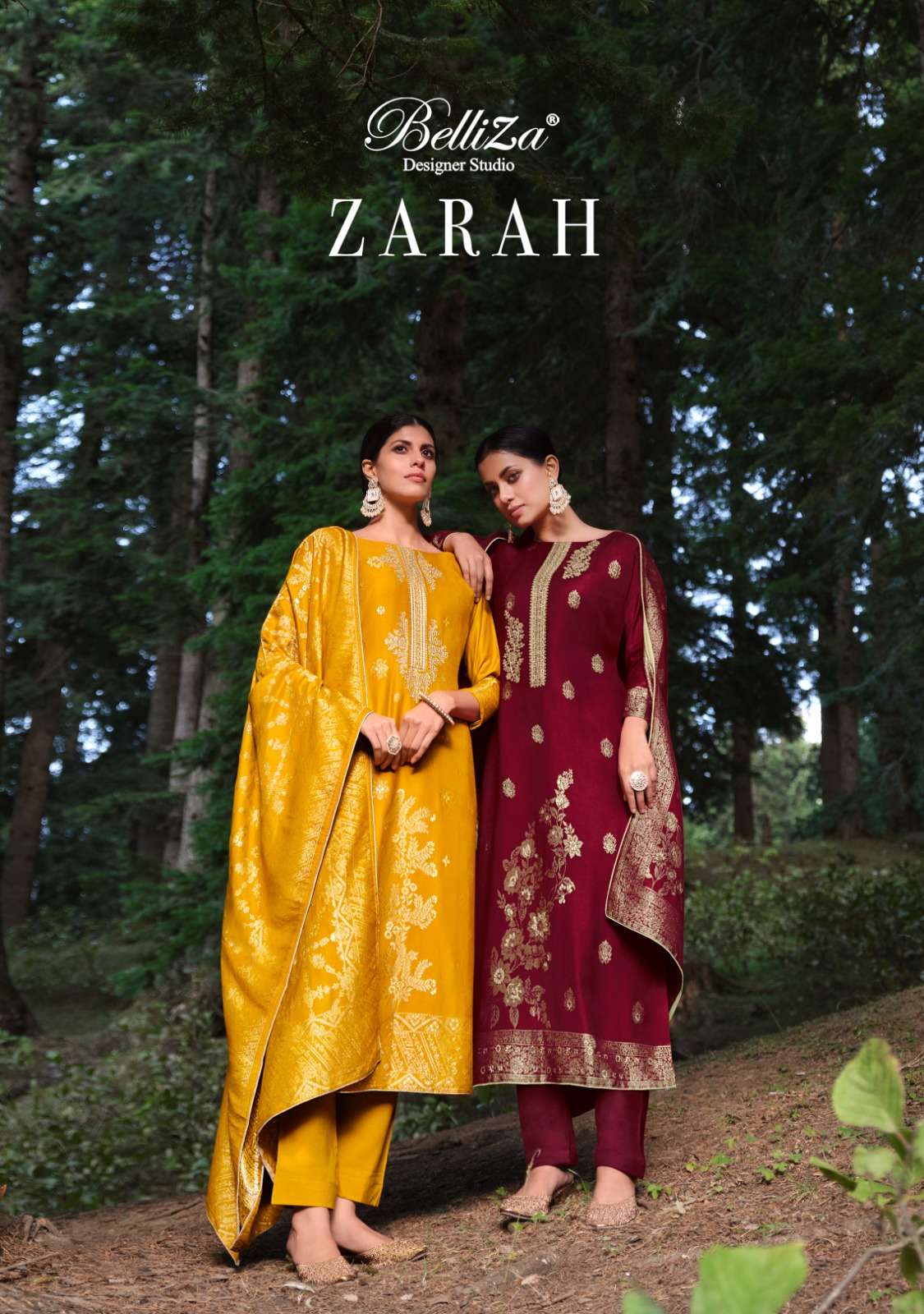 Belliza Designer Studio Zarah Pashmina Silk with fancy Winte...