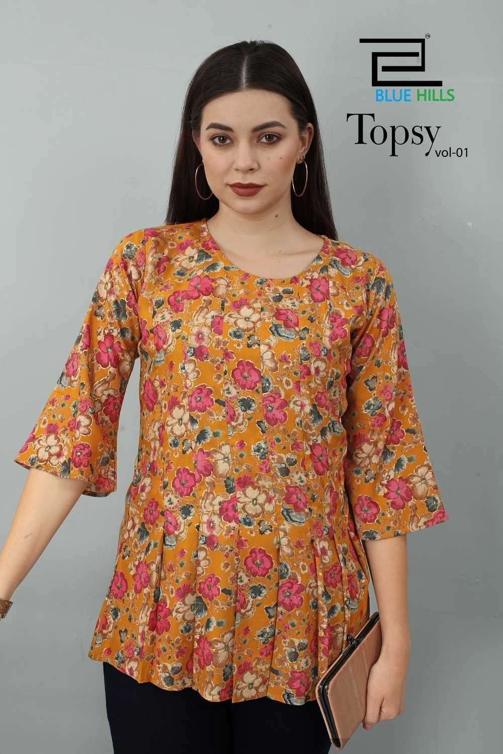 Blue Hills Topsy Vol 1 Rayon with Daily Wear Soft Short Tops...