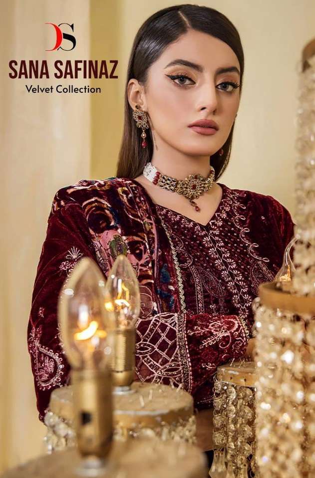 Deepsy Suits Sana Safinaz Velvet With Embroidery work Pakist...