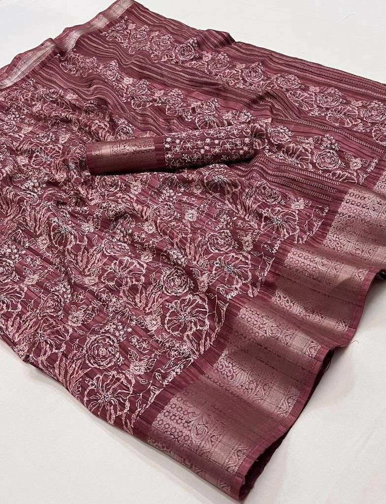 Festival Special Handloom Silk with Digital printed Fancy Sa...