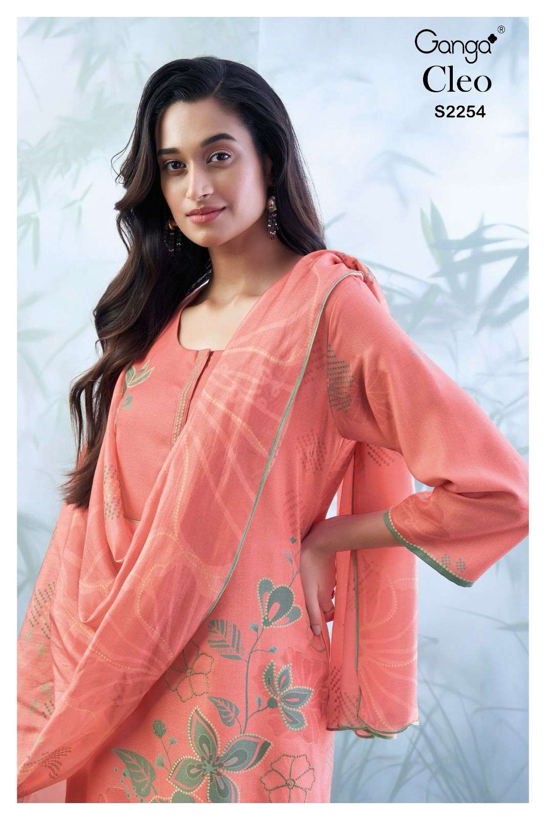 Ganga Fashion Cleo 2254 Pashmina Silk with Digital Printed S...
