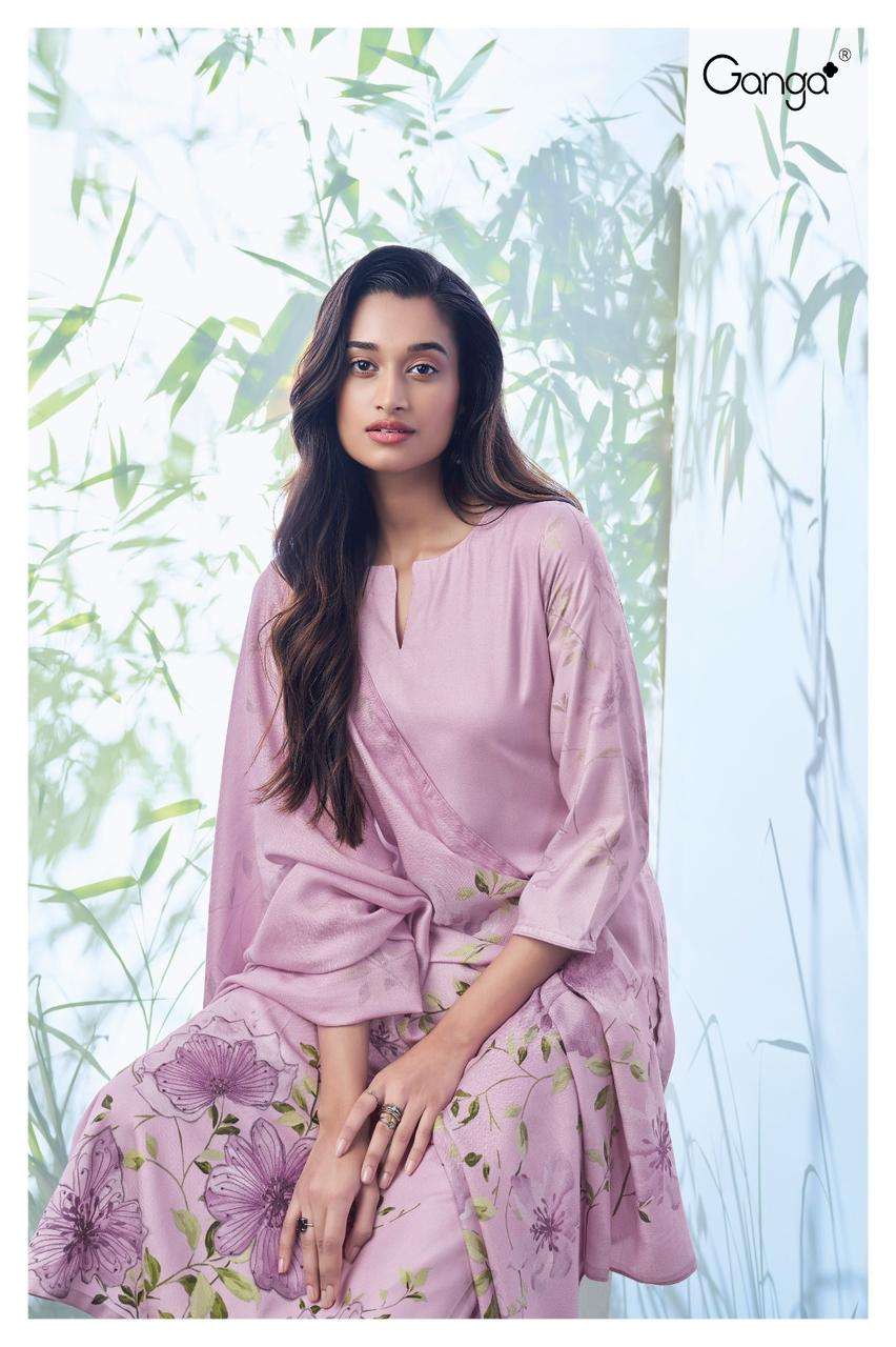 Ganga Fashion Ella 2206 Pashmina Silk with Flower Printed Wi...