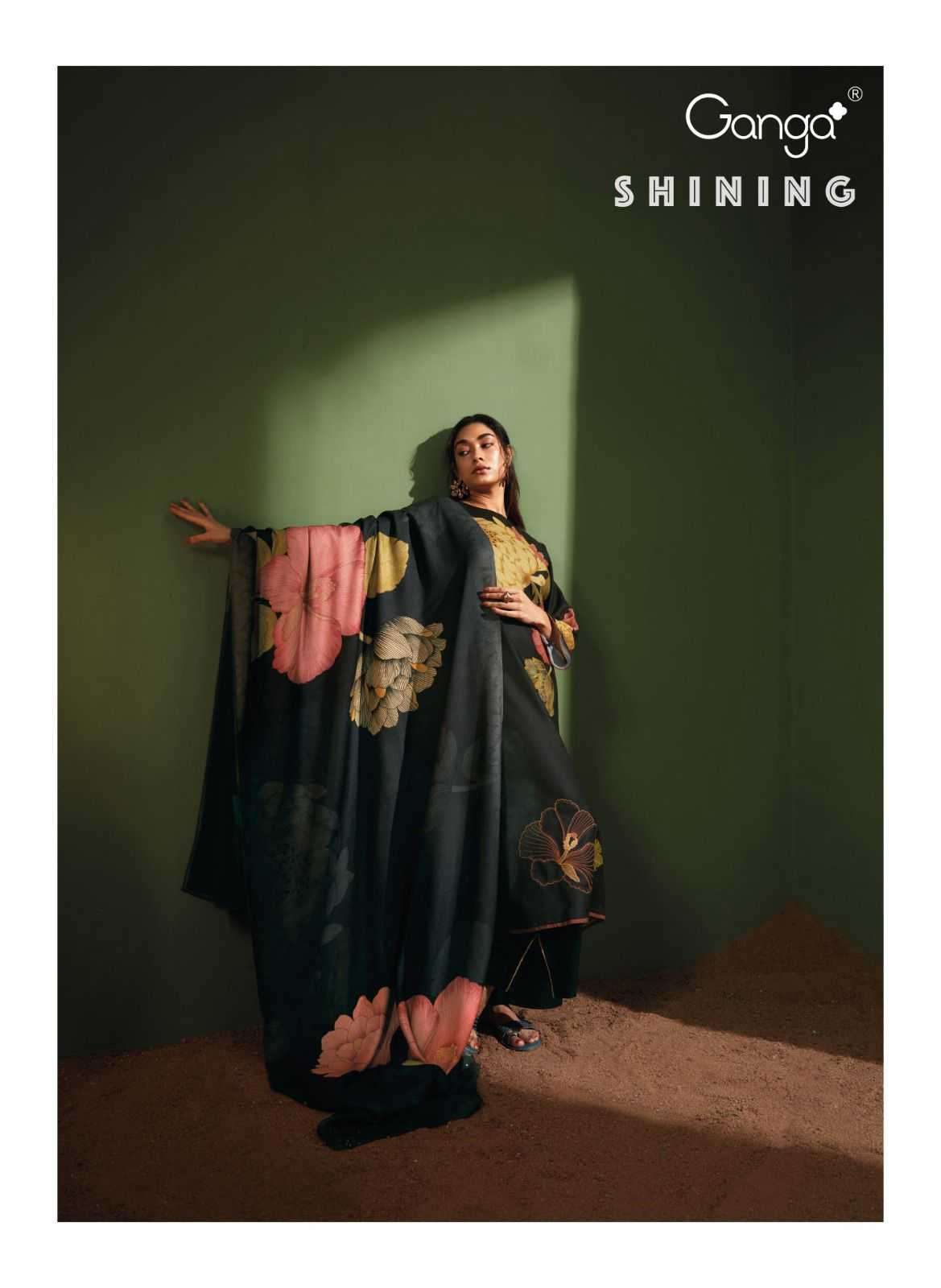 Ganga Fashion Shining Pashmina Silk with Digital Printed Win...