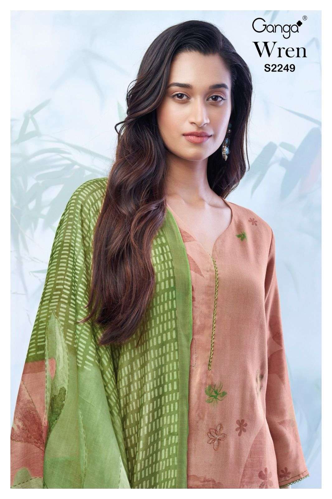 Ganga Fashion Wren 2249 Pashmina Silk with digital Printed S...
