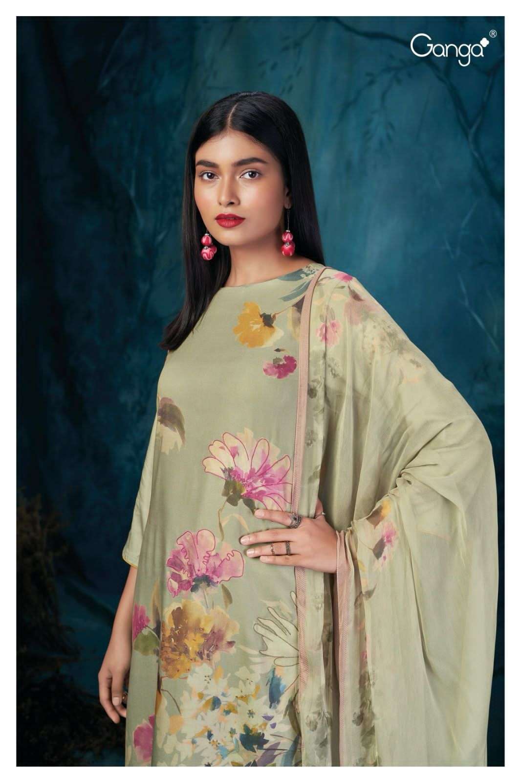 Ganga Fashion ZAIDA 2162 Pashmina Silk with digital Printed ...