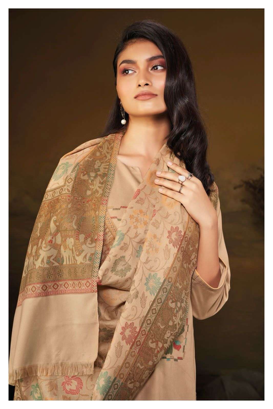 Ganga Tavianna 2142 Colour Pashmina Silk with designer Festi...