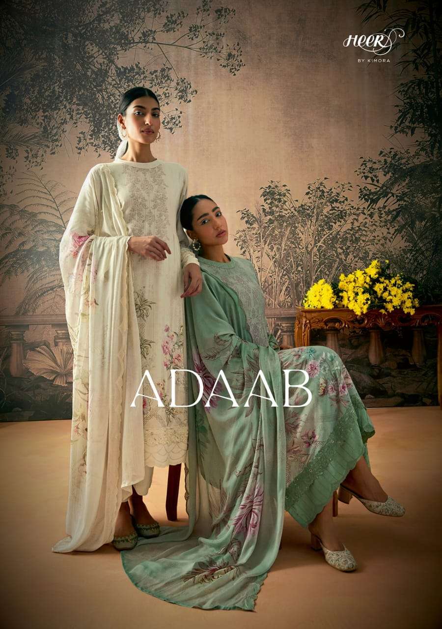 Kimora Fashion Heer Adaab Masiln Silk with digital Printed F...