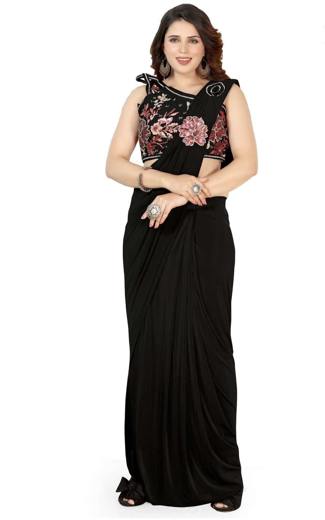 PRE STITCHED SAREES FOR PARTIES LATEST COLLECTION AT AWESOME...