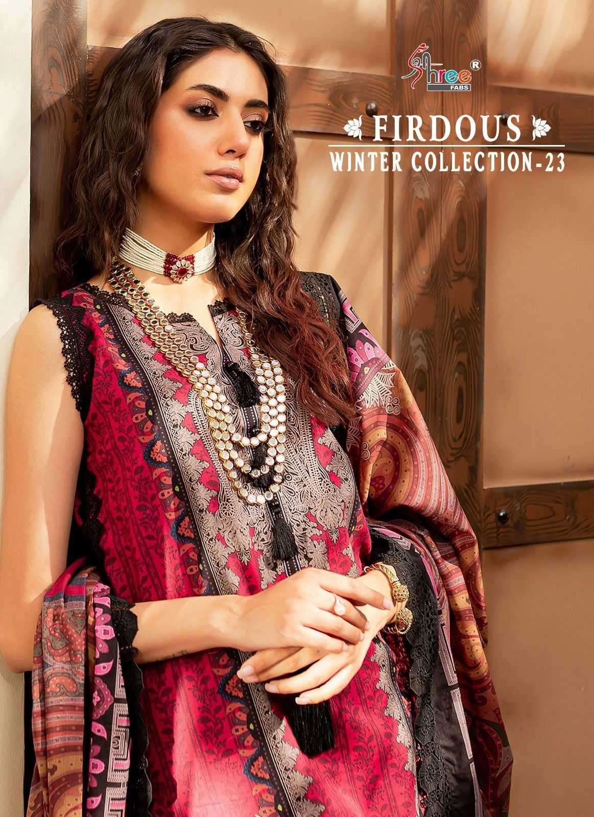 shree fab firdous winter collection 23 Pashmina Silk with di...
