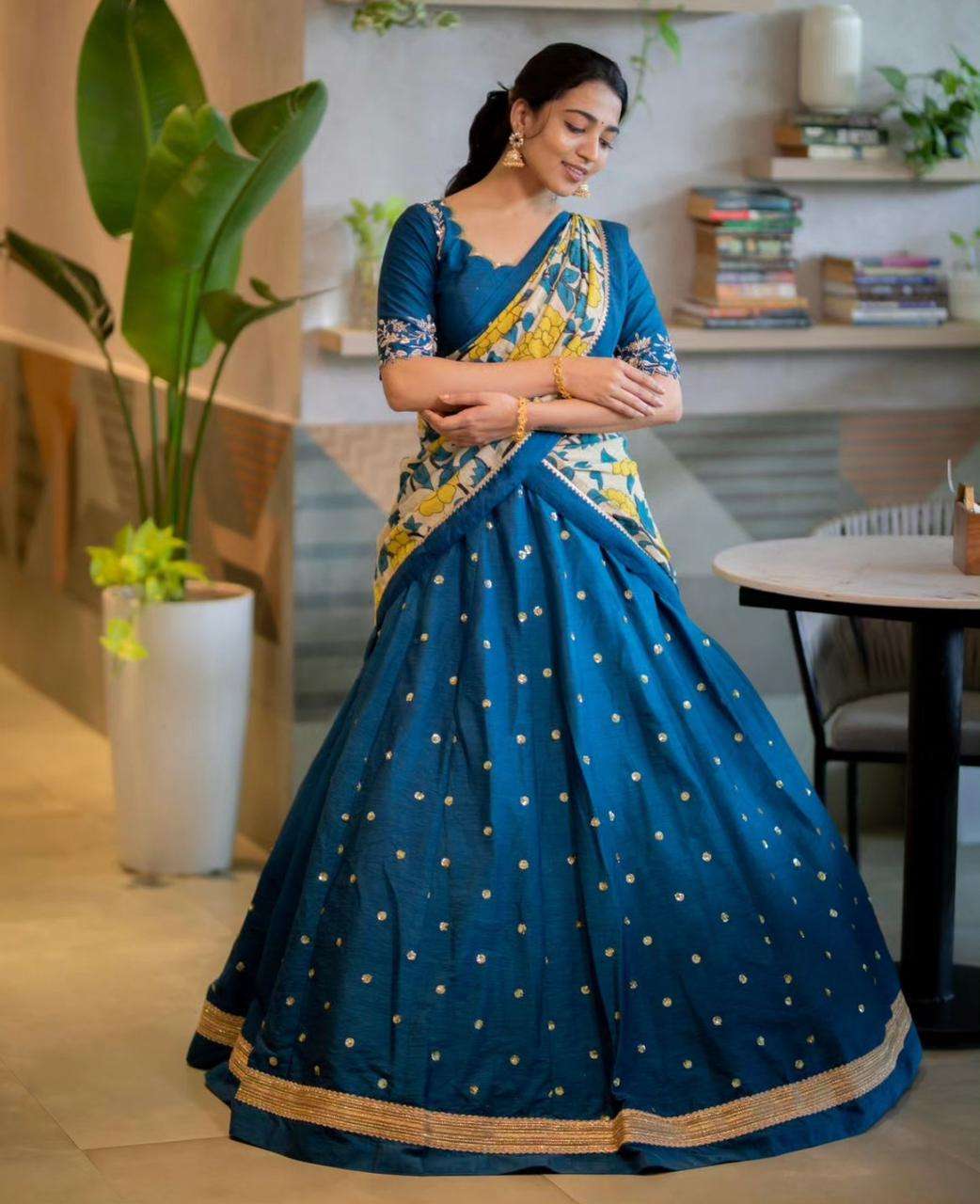 Traditional Function Special Jalpari Fabrics With Fancy Kala...