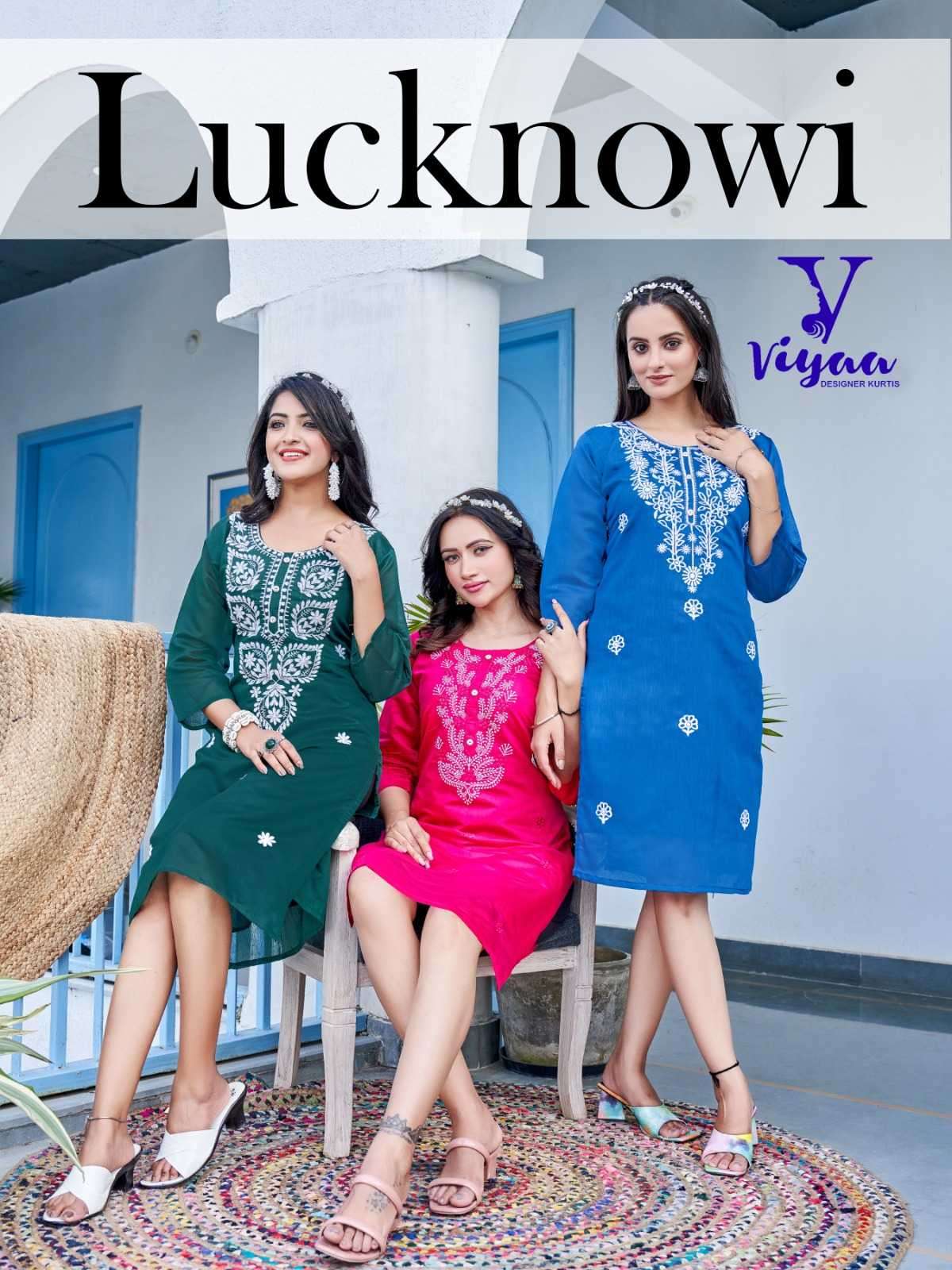 viyaa designer lucknowi vol 1 Modal Chanderi silk with fancy...
