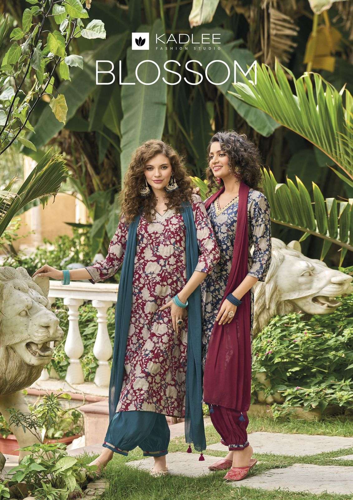 Kadlee Blossom Modal Printed Readymade suits collection at b...