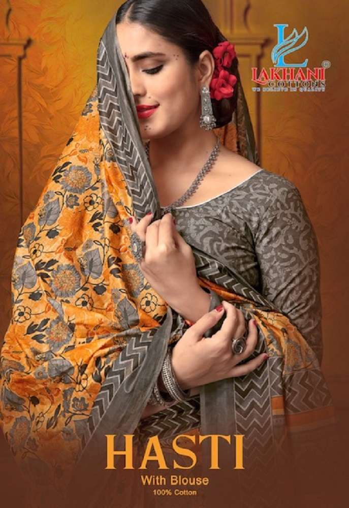 LAKHANI HASTI Cotton with Printed Saree collection at best r...