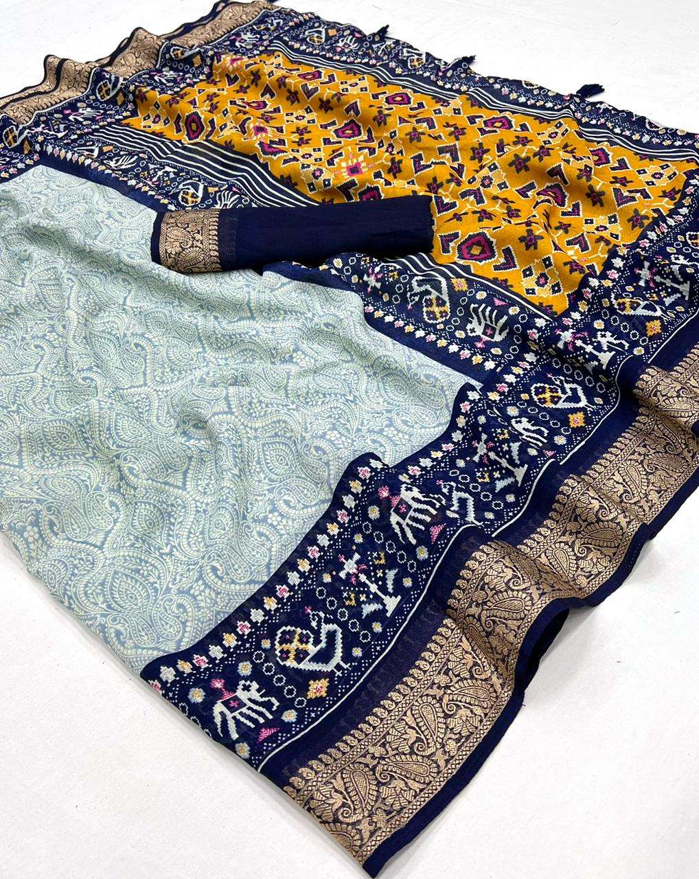 Lt fabrics kashvi Creation Rajlaxmi Matka Silk With Patola D...