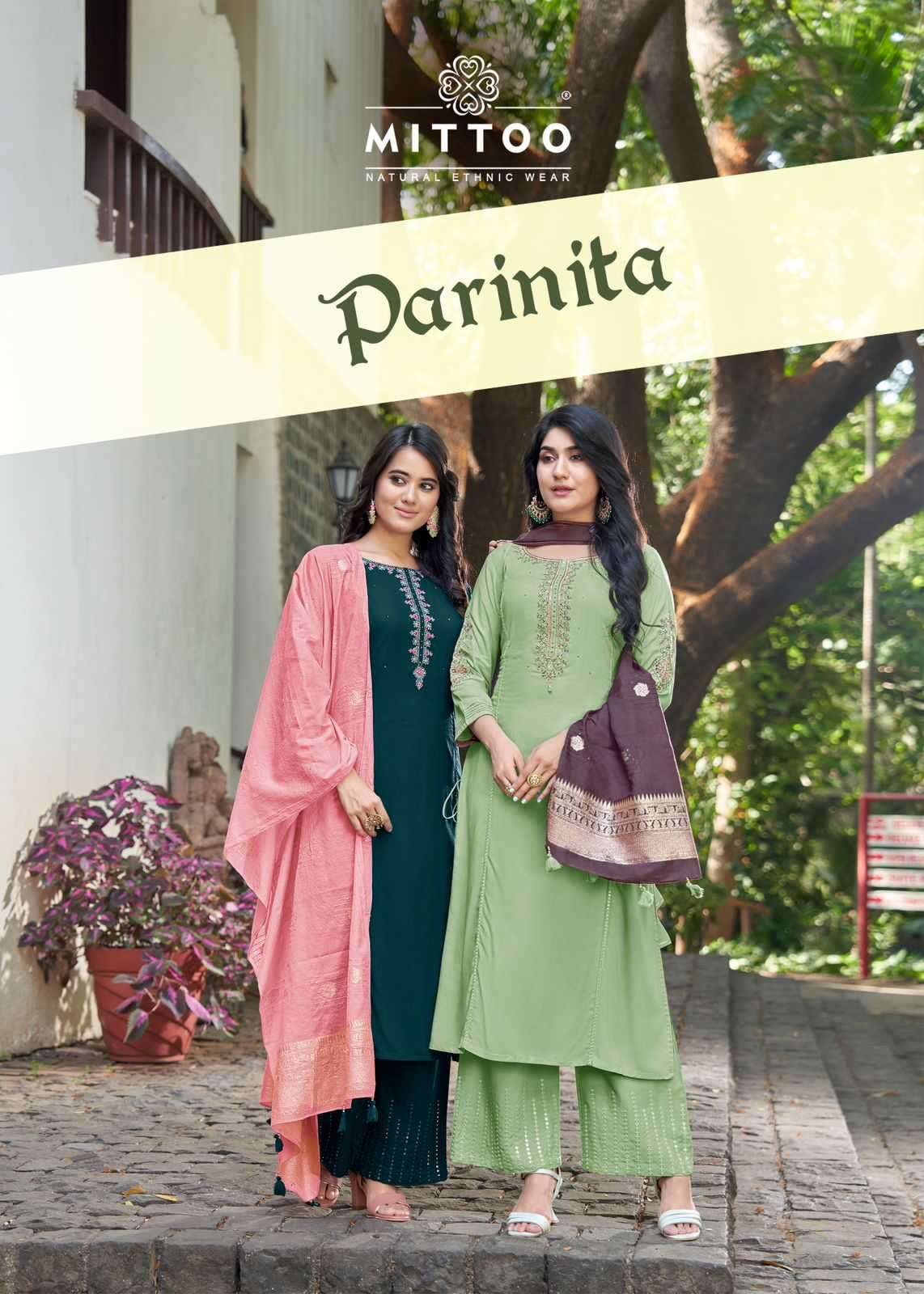Mittoo Fashion Parinita fancy fabric with Plazzo readymade s...