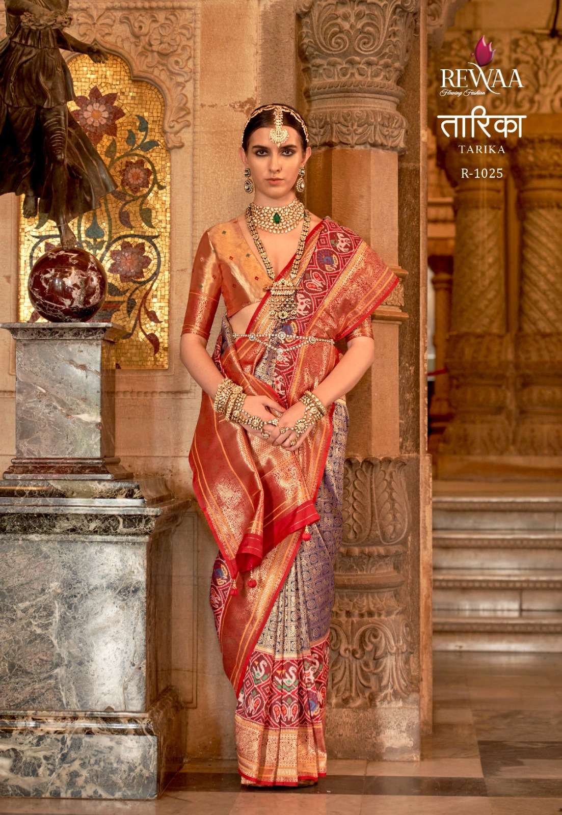 Rewaa Fashion Tarika Banarasi silk with Minakari design Heav...