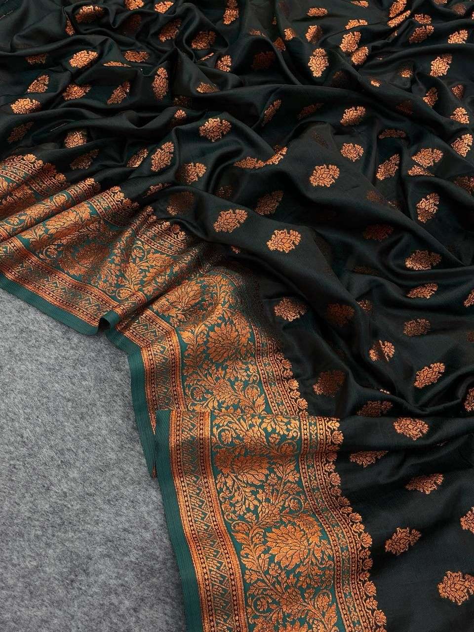 Royal look banarasi silk with weaving design saree collectio...