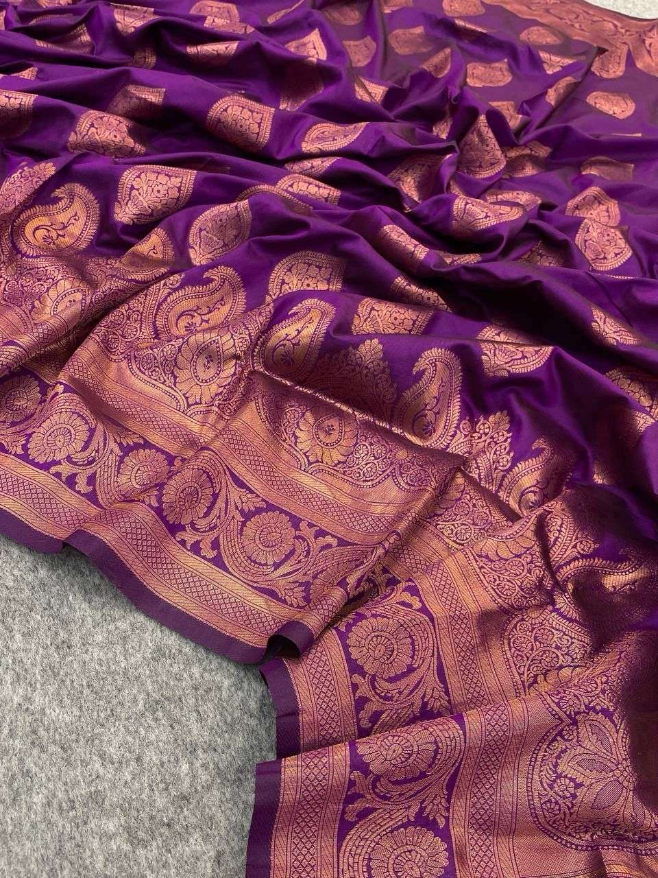 Soft Banarasi silk with Magenta Color Fancy saree collection...