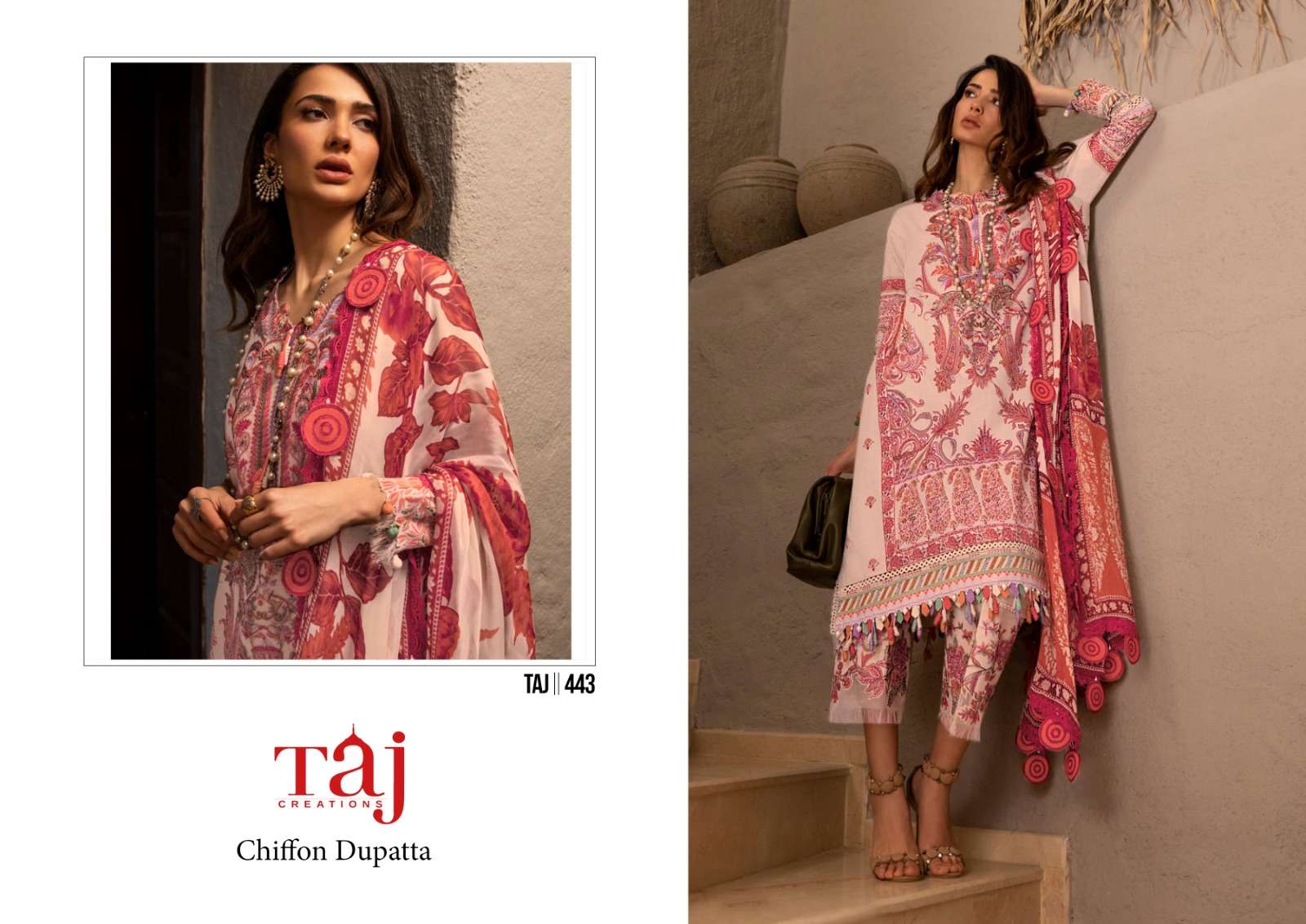 Taj Creation Safinaz Hit Design 443  Cotton with Printed Pak...
