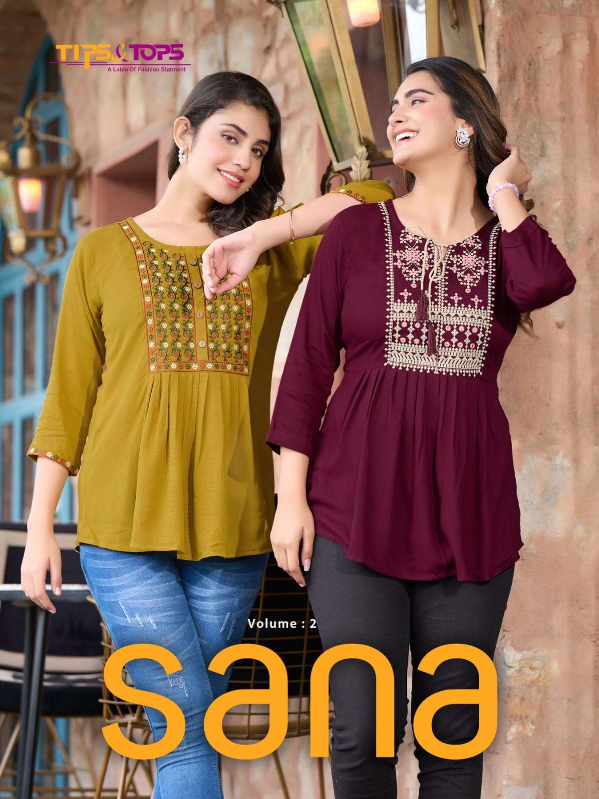 Tip & tops sana vol 2 Rayon with Printed Short tops collecti...