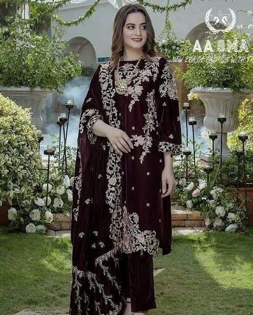 Aasma 205 Georgette with embroidery work Pakistani salwar ka...
