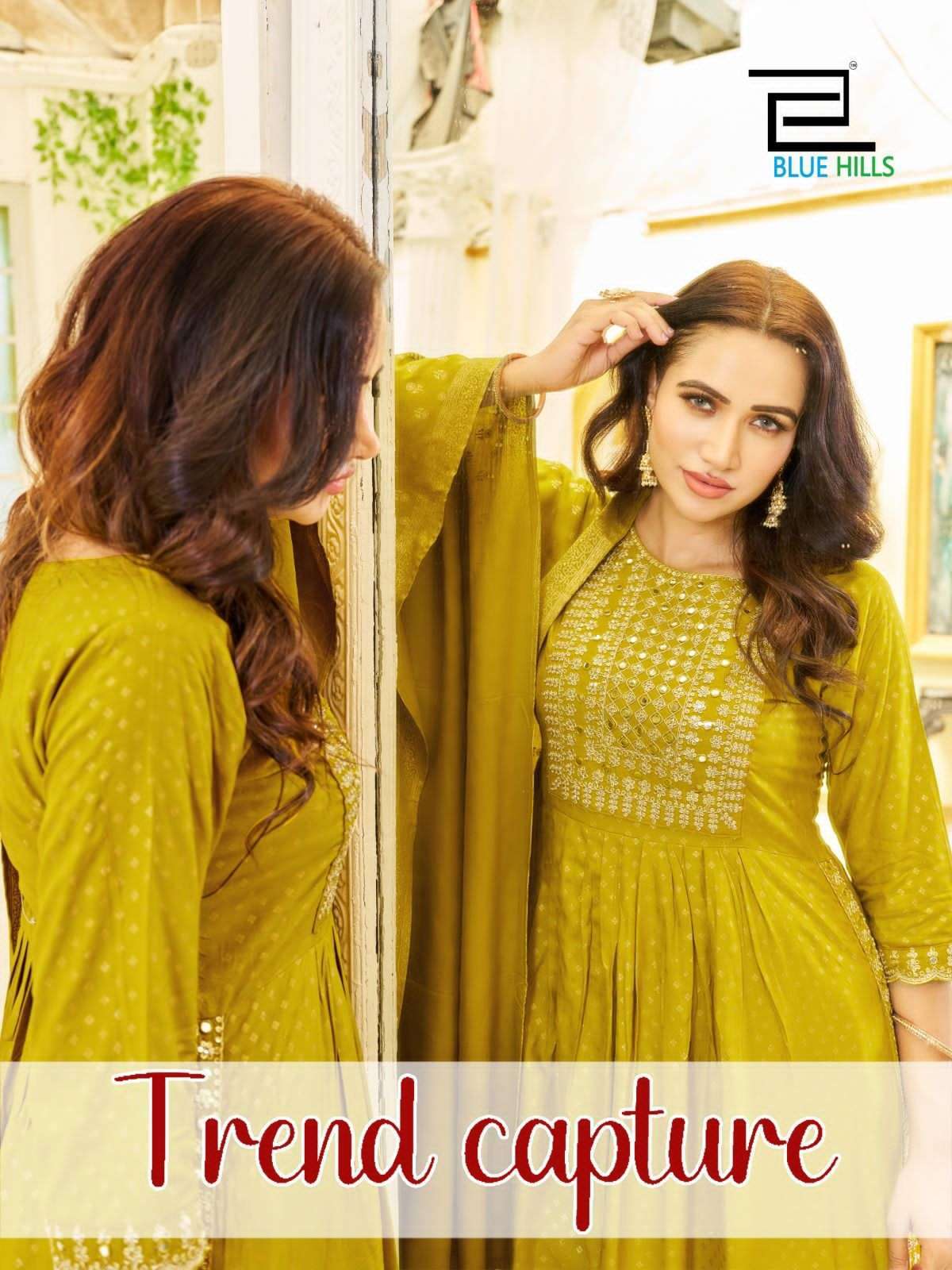 blue hills present trend capture Rayon with fancy readymade ...