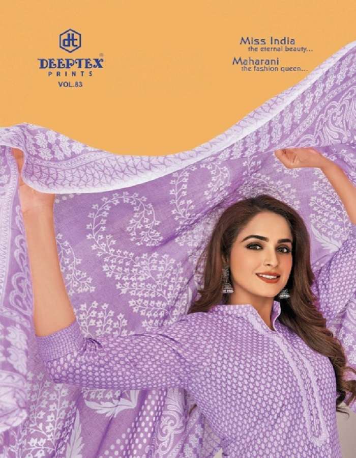 DEEPTEX MISS INDIA VOL 83 cotton with printed regular wear s...