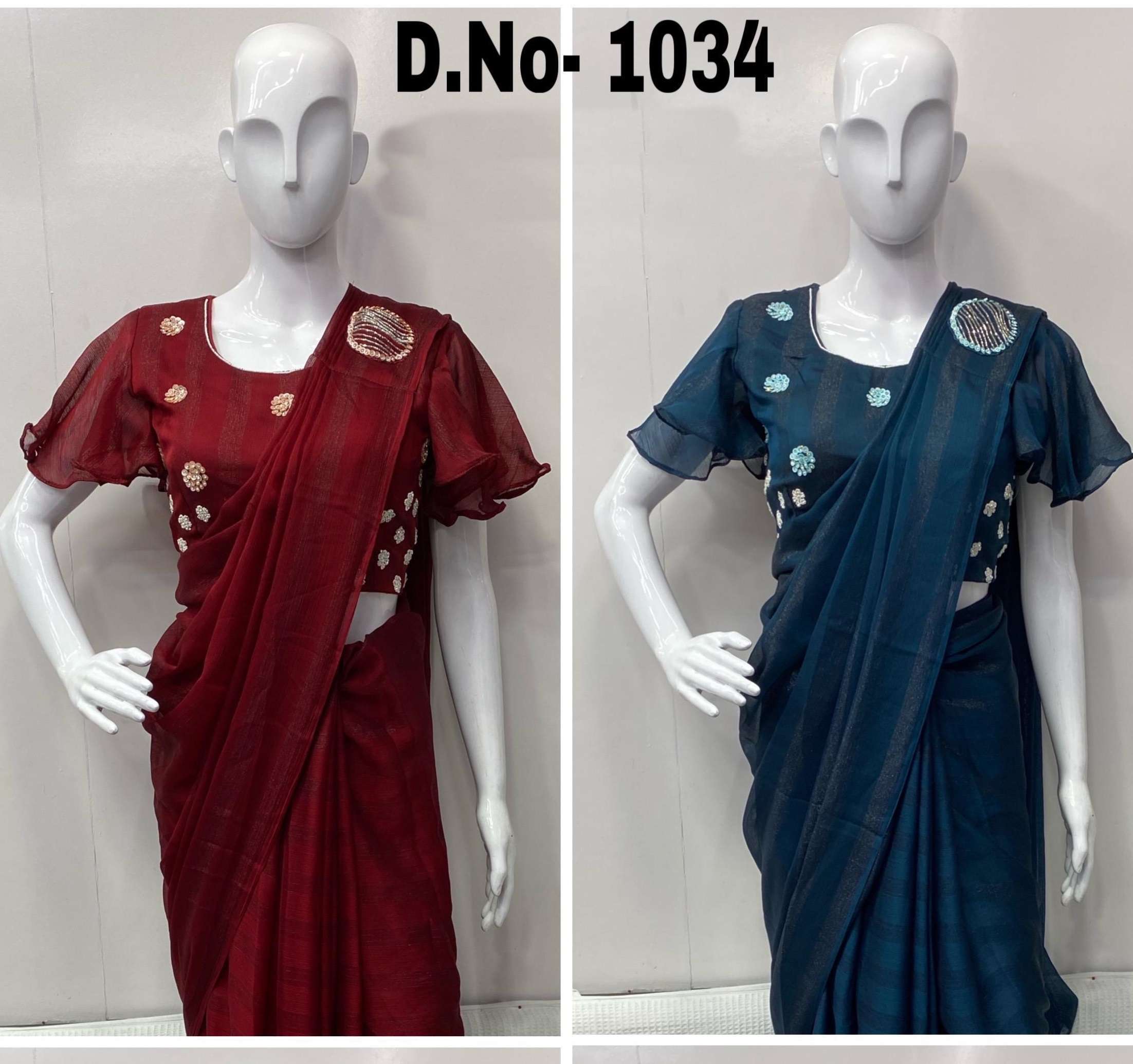 Festival Special 1 Minut wear ready to wear saree collection...
