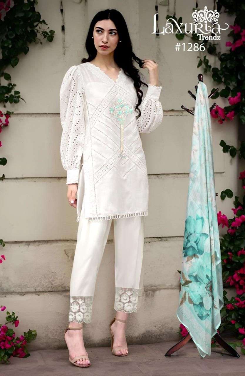 LAXURIA 1286 gEORGETTE WITH EMBROIDERY WORK PAKISTANI SALWAR...