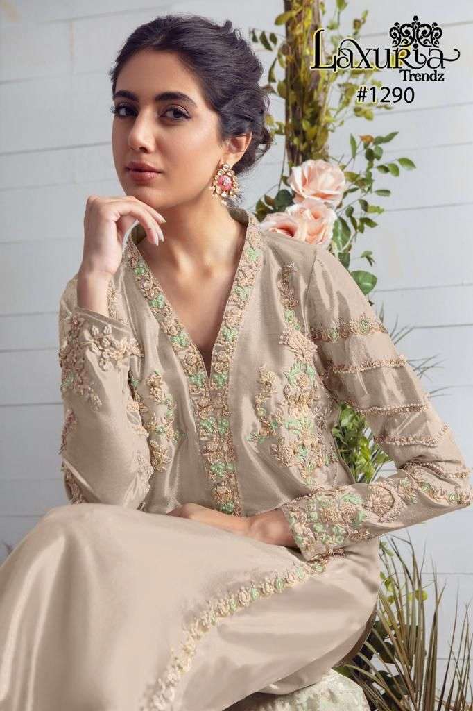 Laxuria 1290 Georgette with embroidery work readymade suits ...