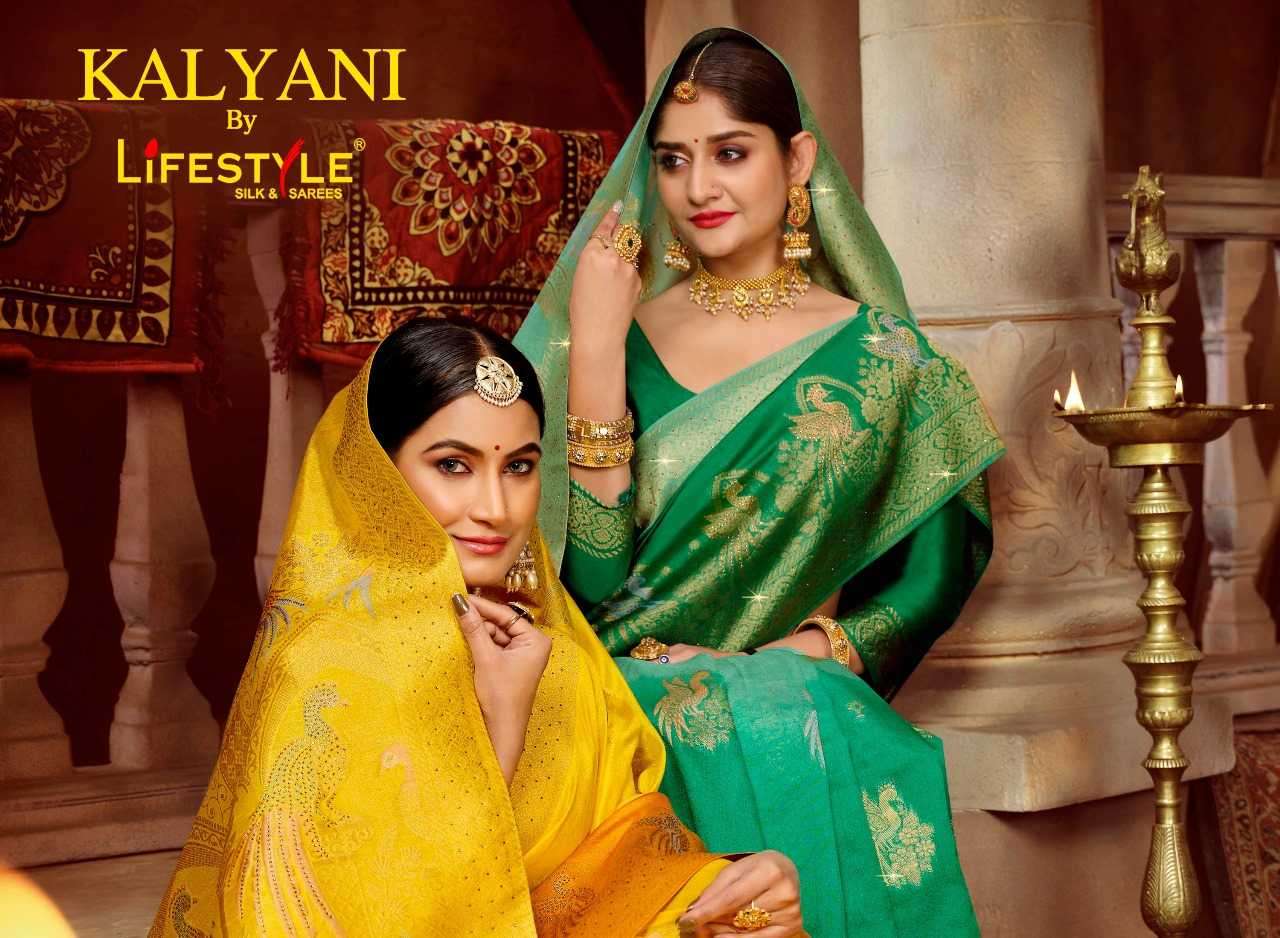lifestyle kalyani fancy Function special saree collection at...