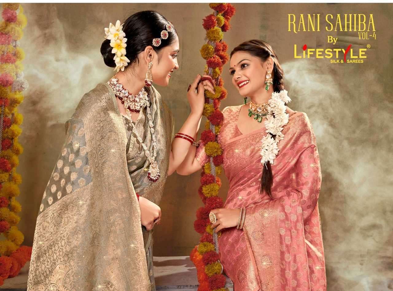 Lifestyle Rani Sahiba vol 4 banarasi silk with weaving desig...