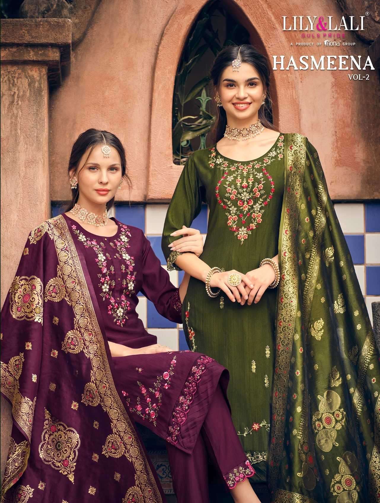 lily and lali hasmeena vol 2 viscose silk designer readymade...