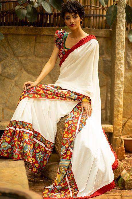 Linen with fancy Party war saree collection at best rate