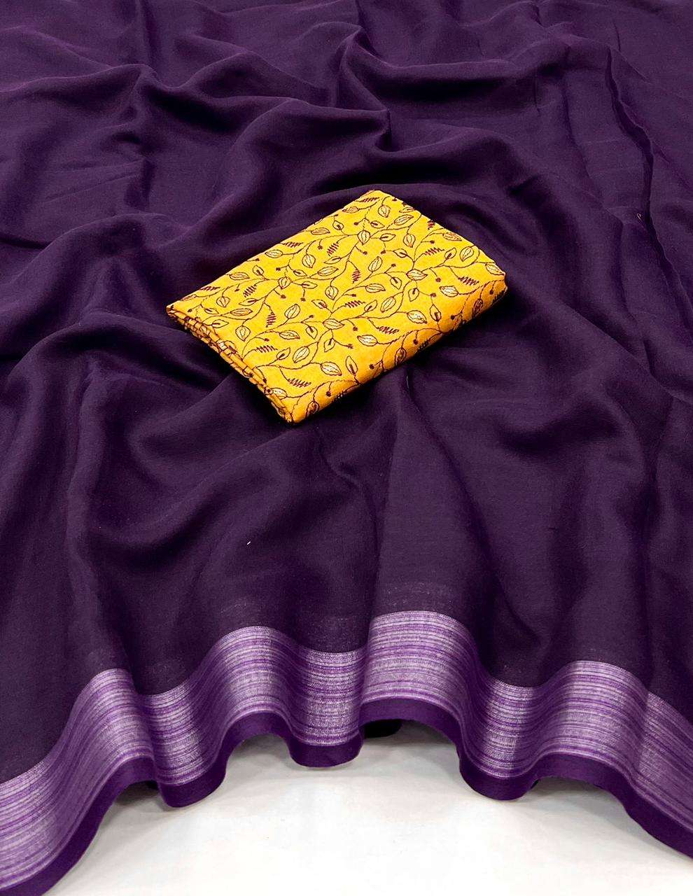 Lt fabrics Kashvi creation Ananta Linen Silk with fancy sare...