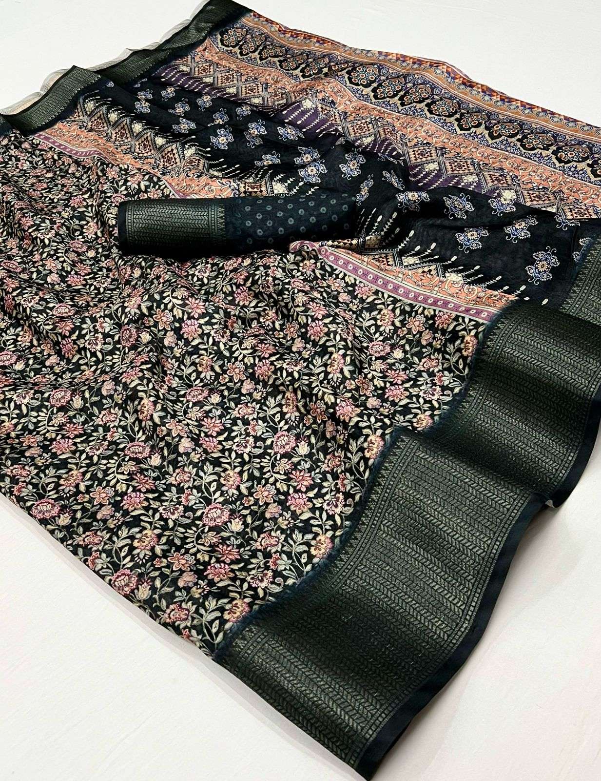 Lt fabrics Kashvi creation Koshaa Silk printed with Dola Sil...