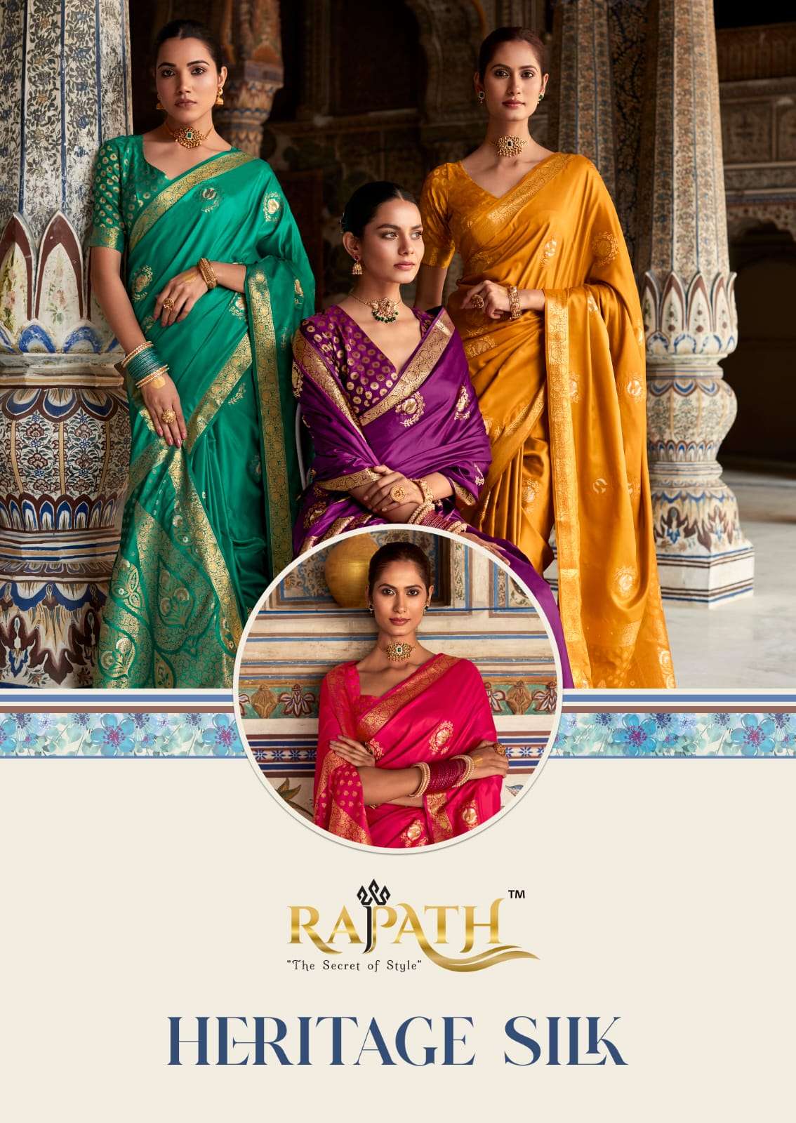 Rajpath HERITAGE SILK  Traditional look Satin Silk with Weav...