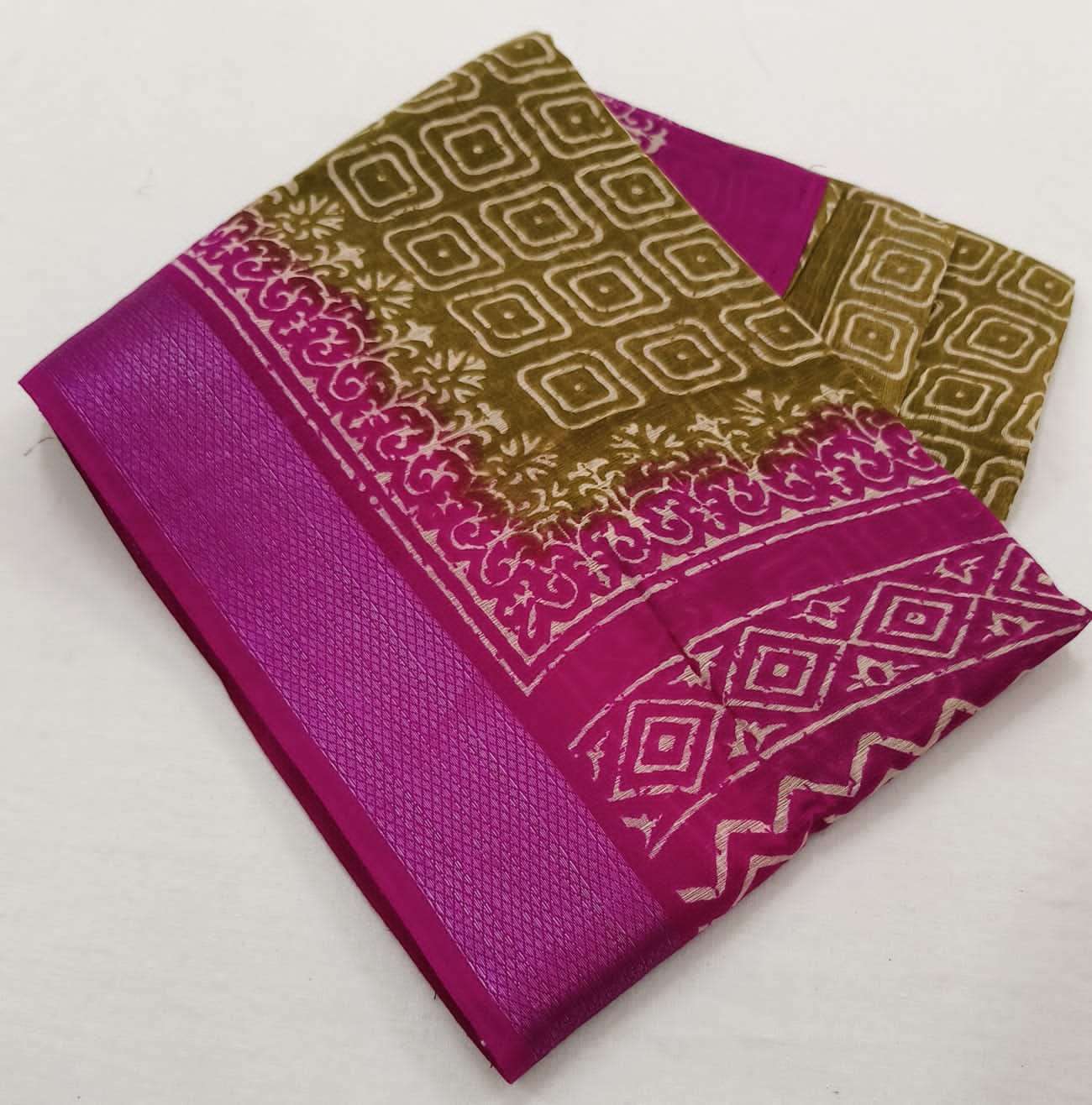 Regular wear Linen with Digital printed Soft fabrics saree c...