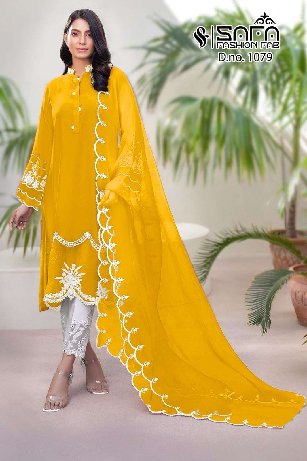 Safa Fashion Fab 1079 Georgette with Embroidery work Pakista...