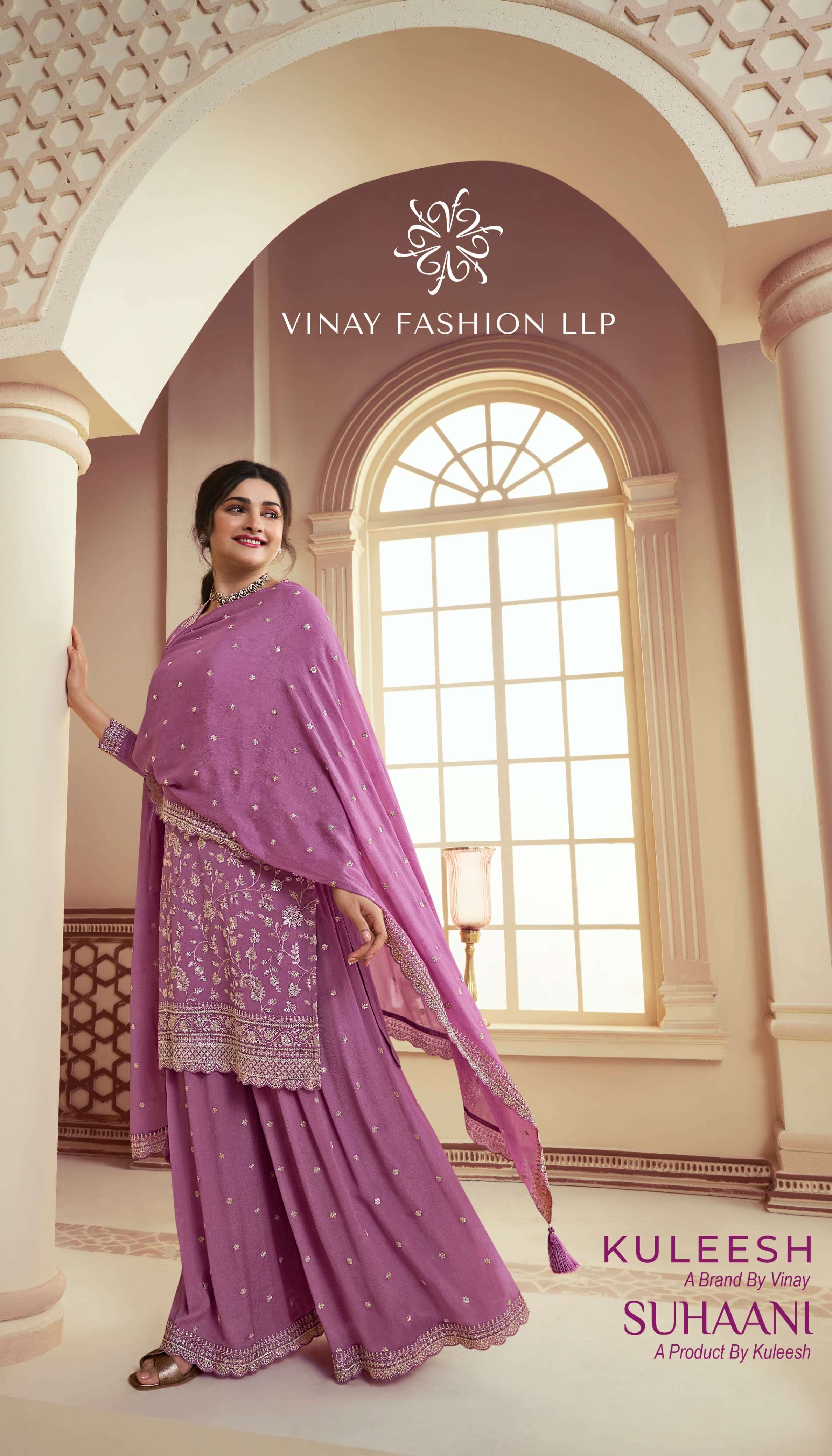 Vinay fashion Suhaani Chinon Silk With Embroidery work Salwa...
