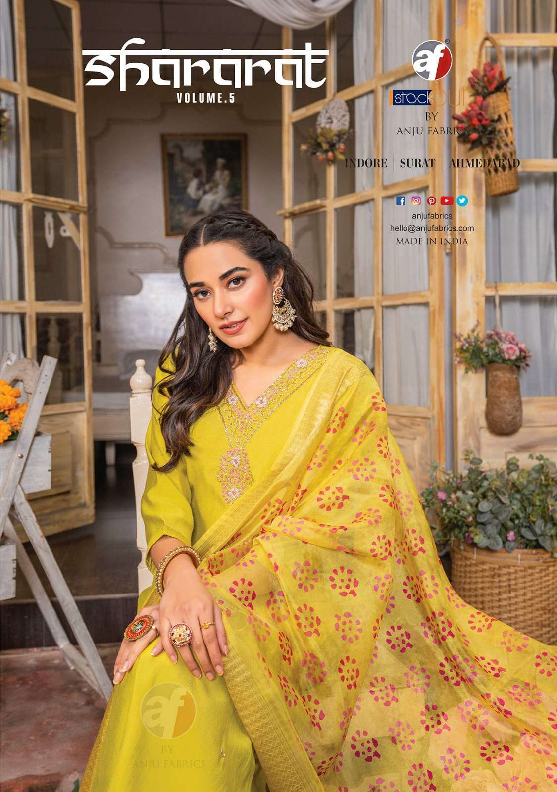 Anju fabrics Shararat vol 5 Viscose Modal silk with designer...