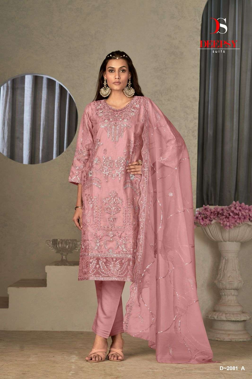 DEEPSY SUITS 2081 ORGANZA WITH EMBROIDERY WORK PAKISTANI SAL...