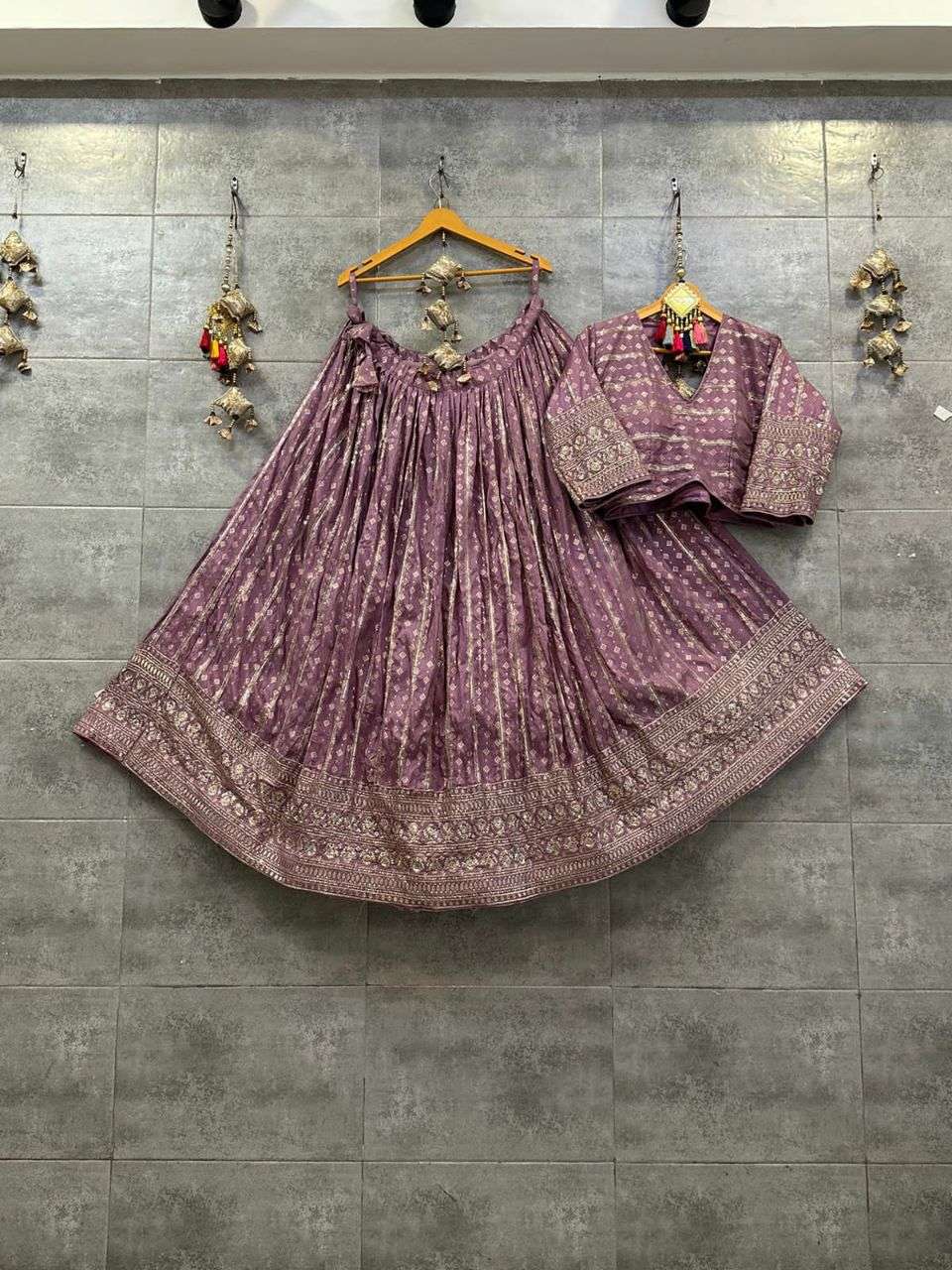 DOLA SILK LEHENGA CHOLI COLLECTION WITH SEQUENCE WORK ON IT