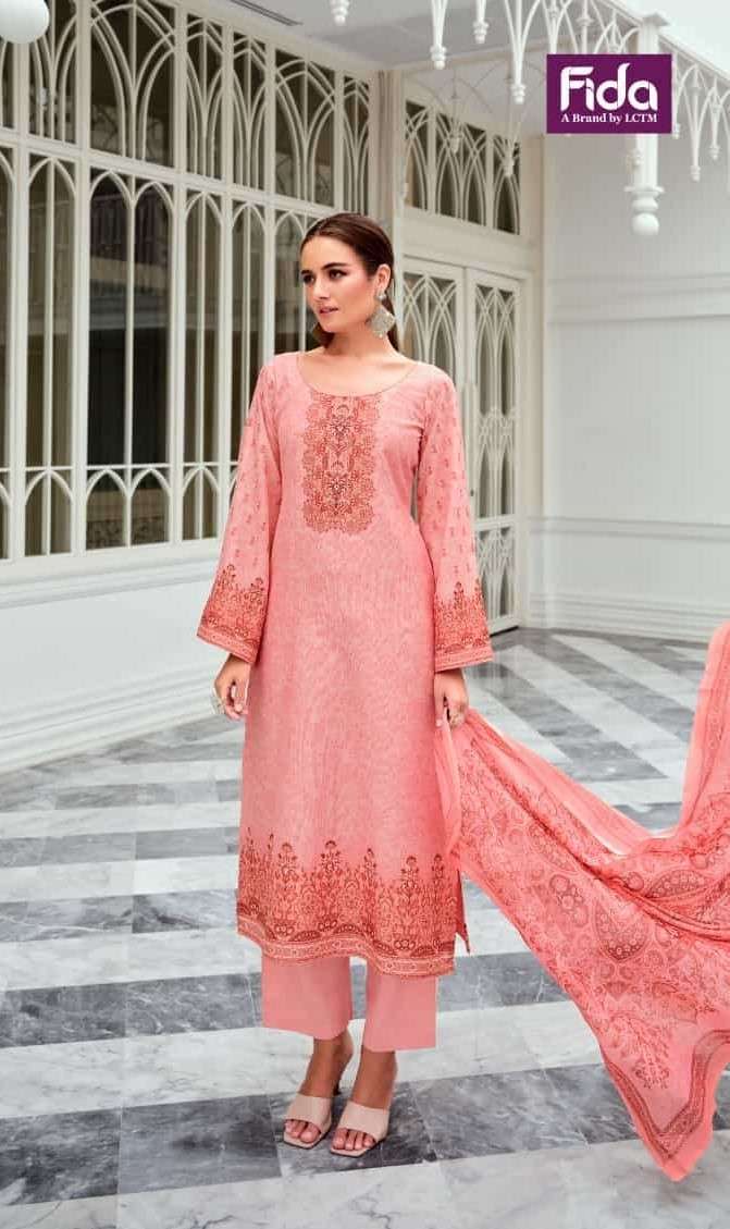 fida fashion posheeda cotton with karachi work dress materia...