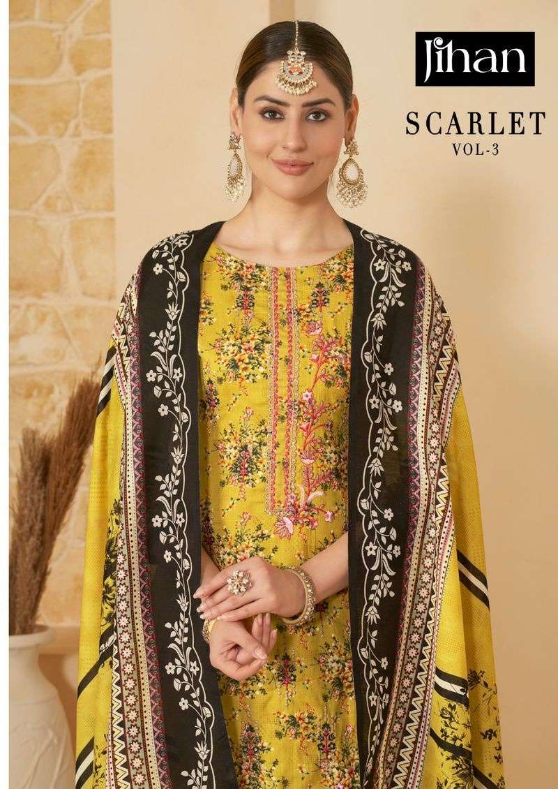 JIHAN SCARLET VOL 3 LAWN COTTON WITH PRINTED SUMMER SPECIAL ...